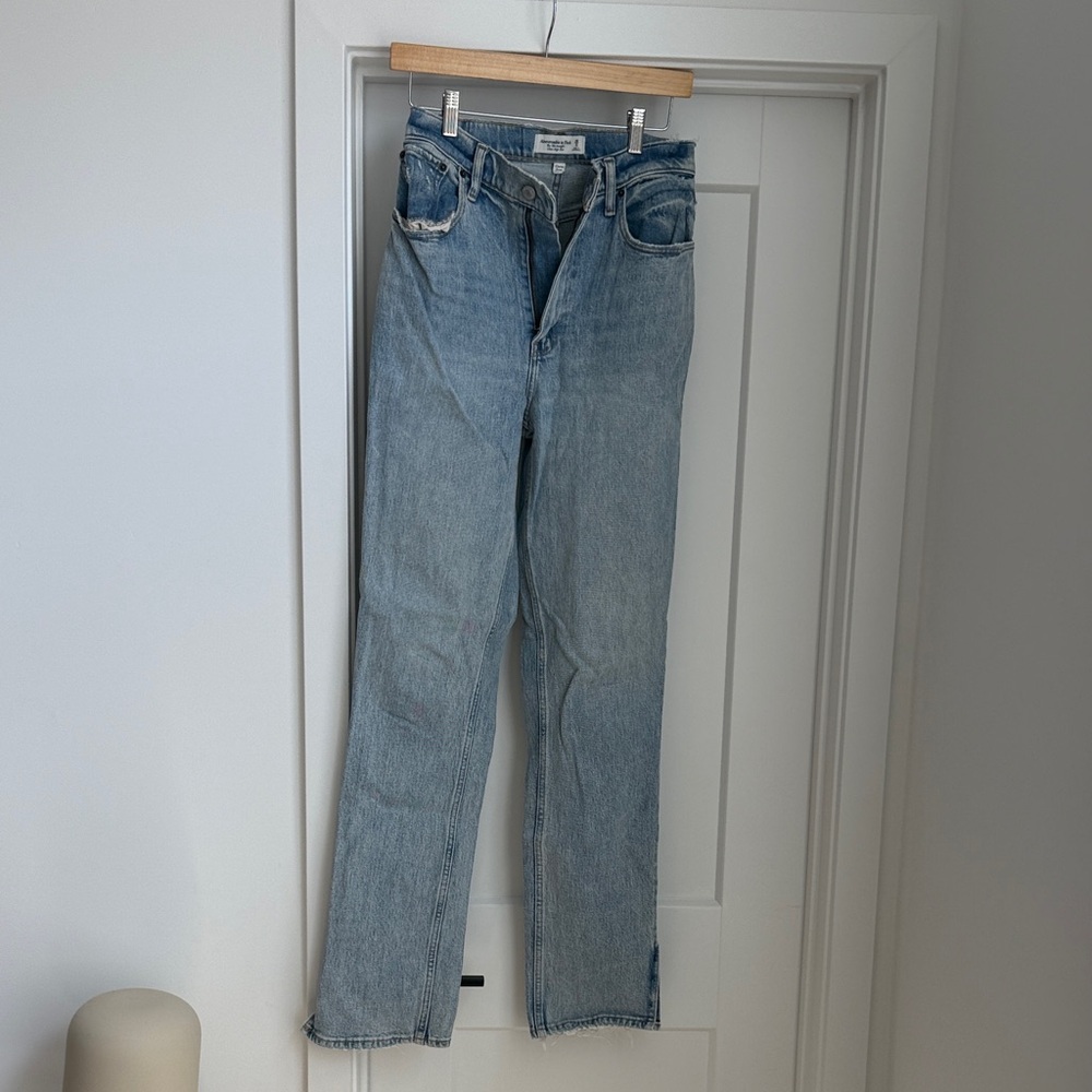 Abercrombie & Fitch Light Blue Straight-Leg Jeans
